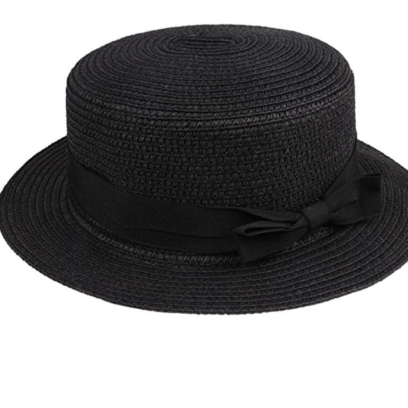 Casual Boater Flat Top Hats - Picture 2 of 7